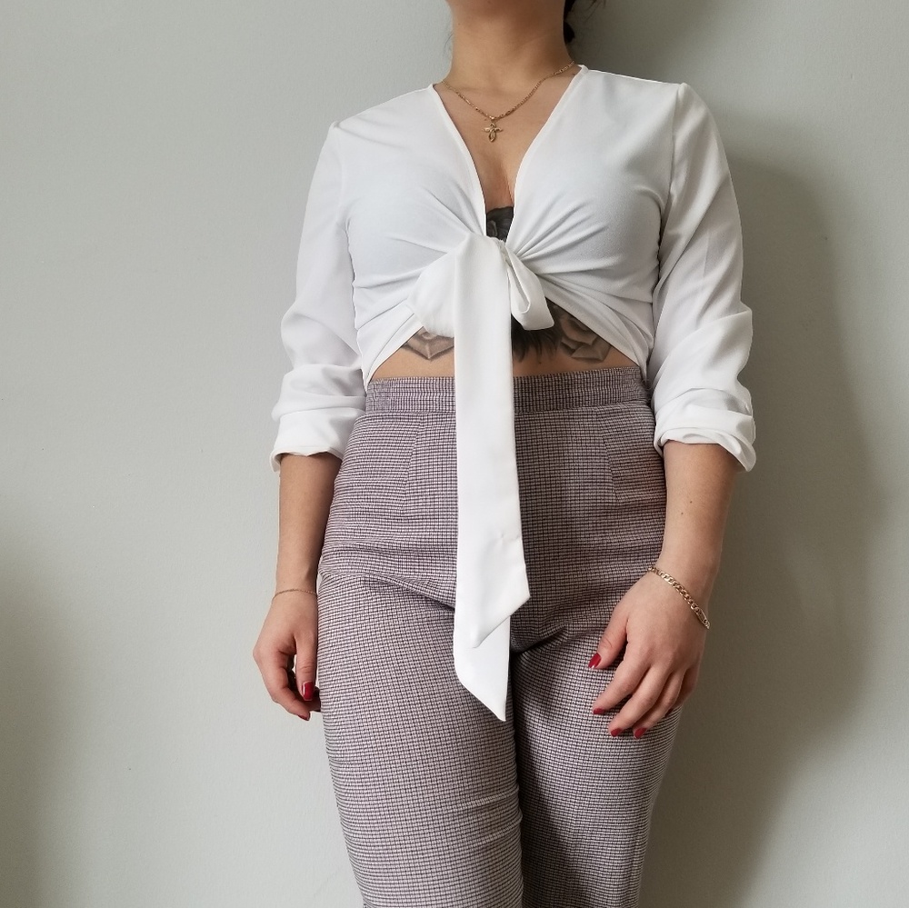 High Waisted Plaid Pants